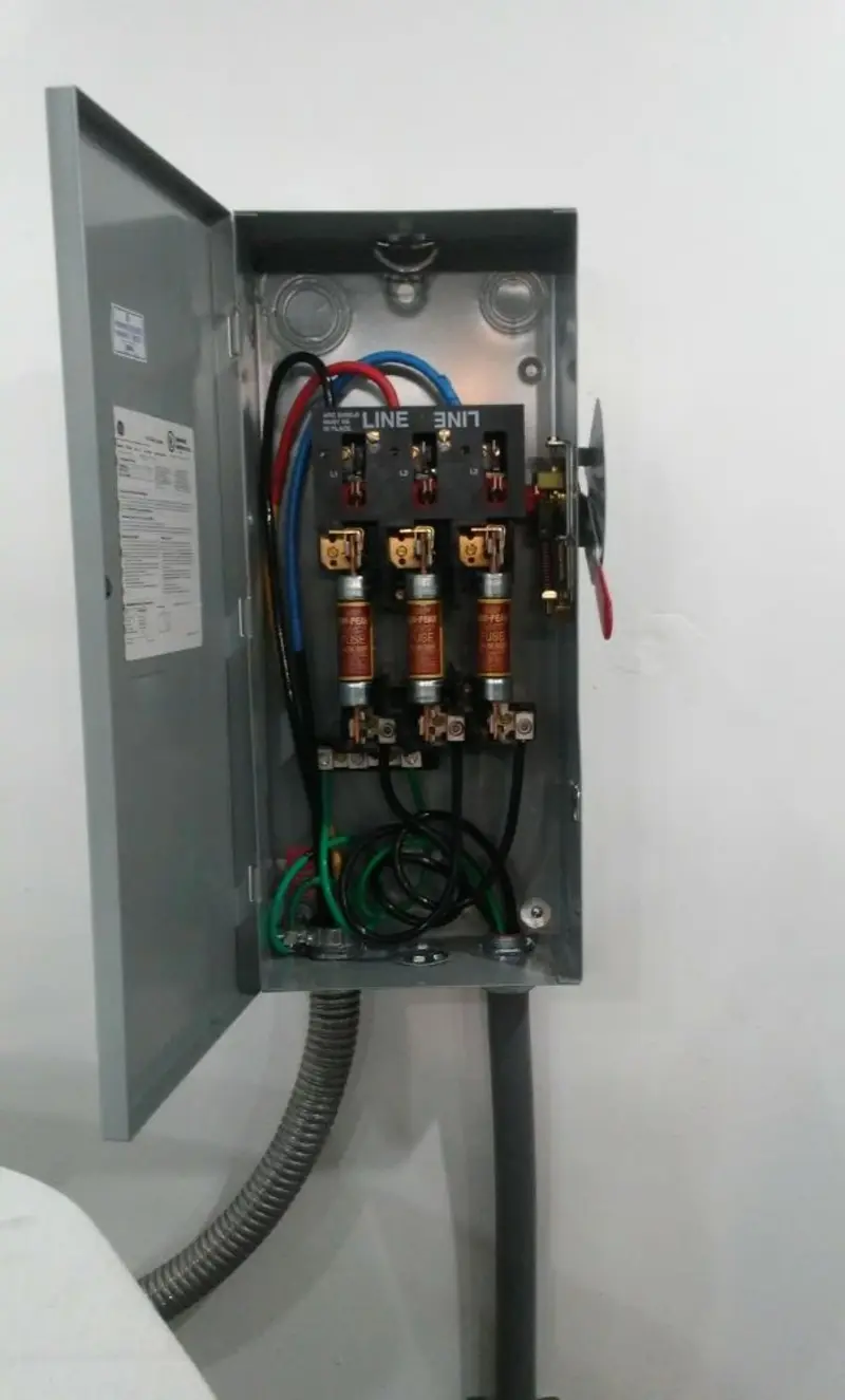 Three-phase disconnect switch installed for Electrical Wiring & Rewiring in Benson