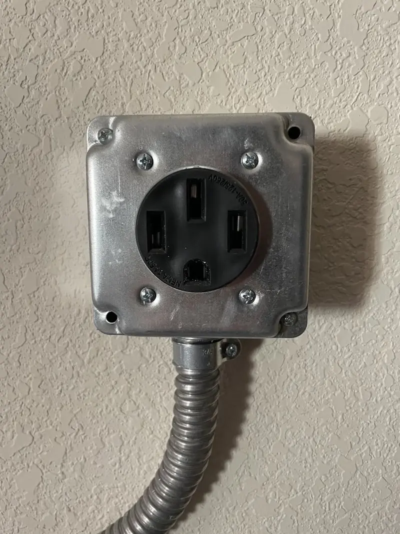NEMA 14-50 outlet installed for Electrical Panel Upgrade in Benson